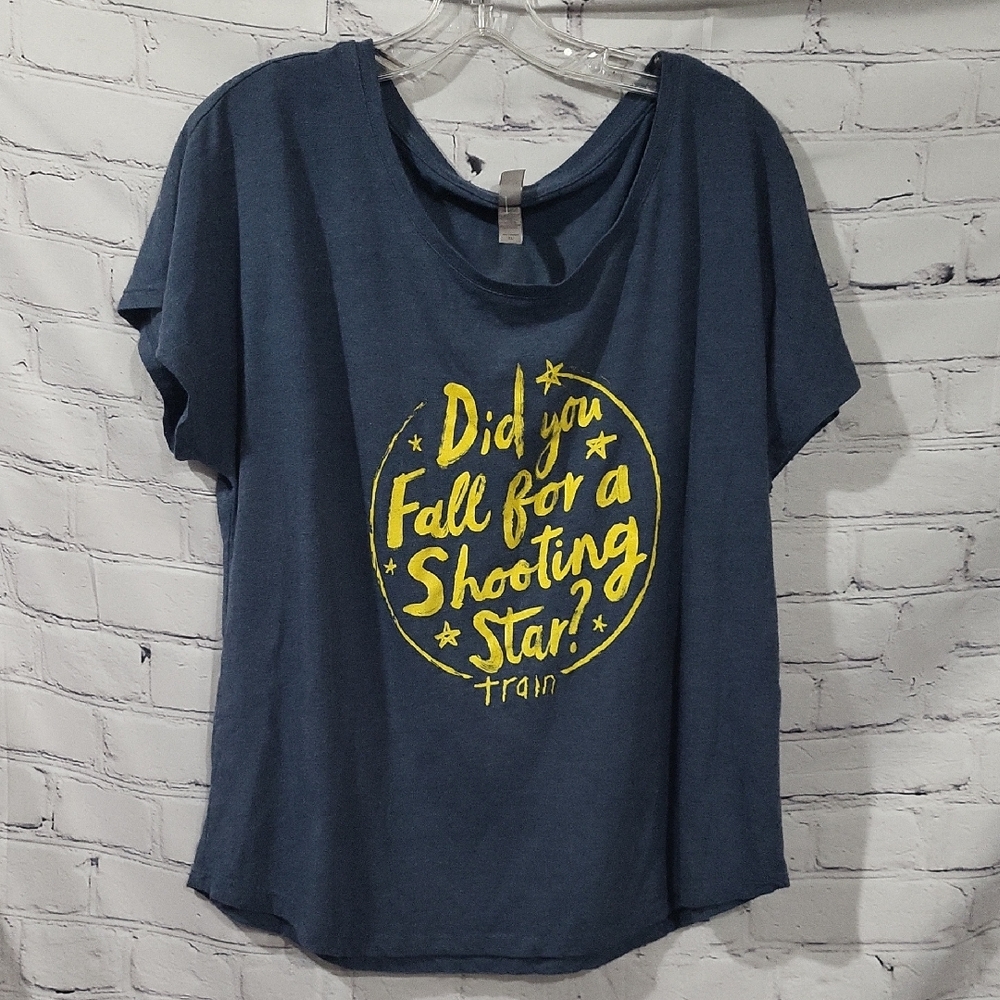 Train Blue Graphic Tee Did You Fall For A Shooting Star